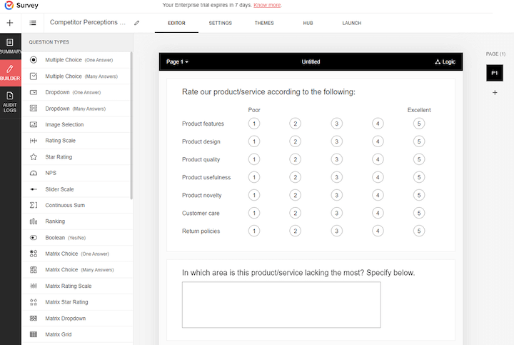 Survey Examples - Startquestion - create online surveys and forms