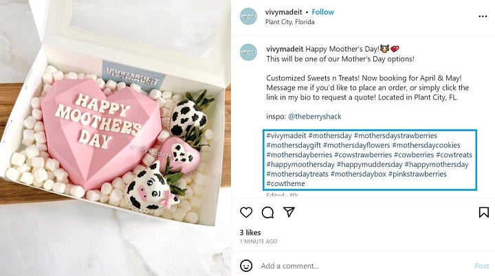 mothers day instagram captions - hashtags example