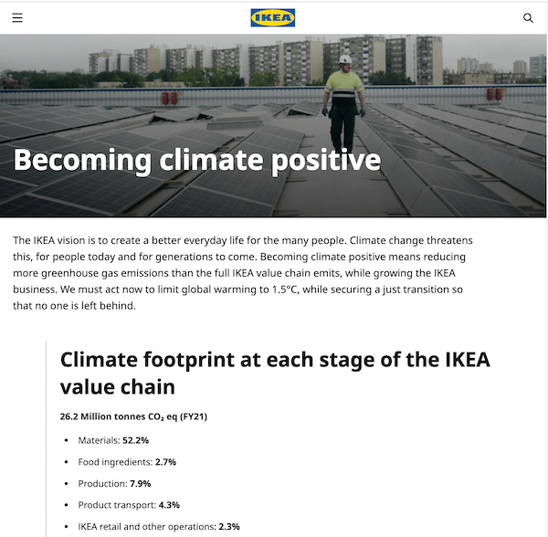 sustainability marketing - ikea