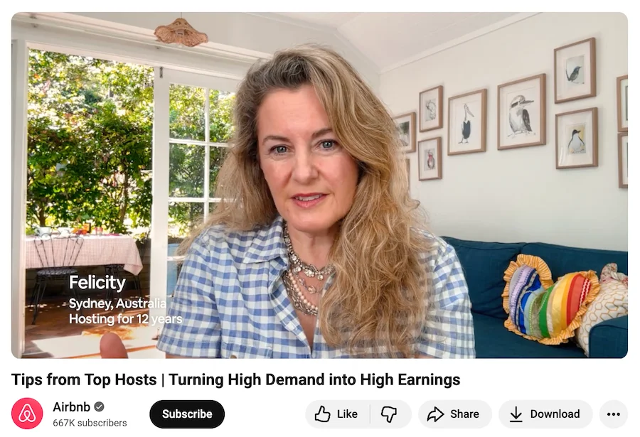 example of video from airbnb targeting airbnb hosts