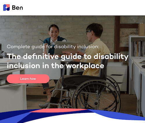 screenshot of ben's definitive guide to disability inclusion in the workplace
