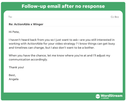 How to Write an Effective Follow Up Email After No Response