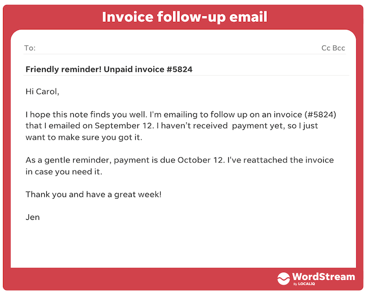 invoice follow-up email example