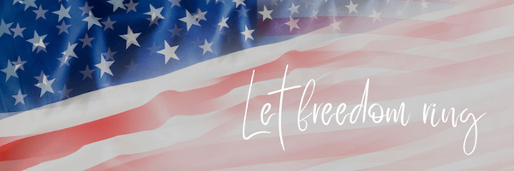 4th of july email header template - let freedom ring