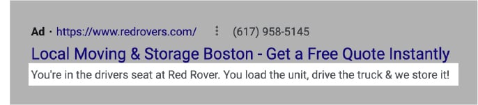 emotional ad copy examples - google ad