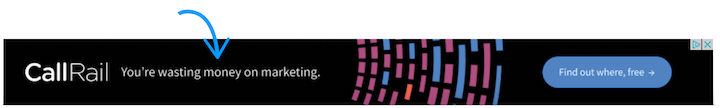 emotional ad copy examples - callrail display ad