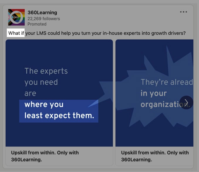emotional ad copy examples - what if