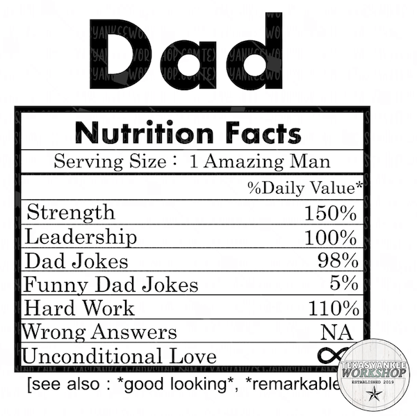 subtítulos de instagram del día del padre - información nutricional para papá