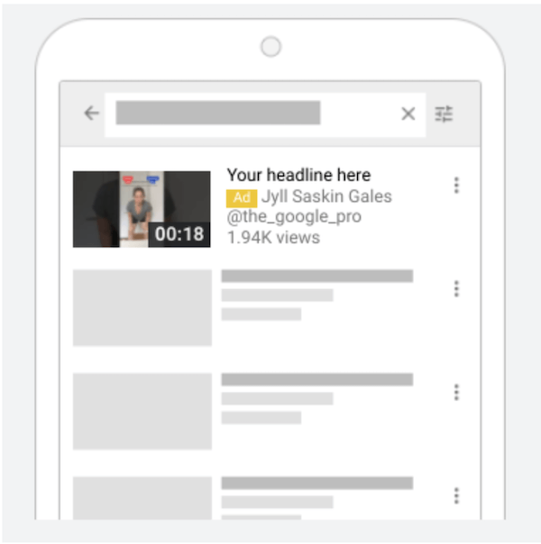 how to advertise on youtube - in-feed ad example