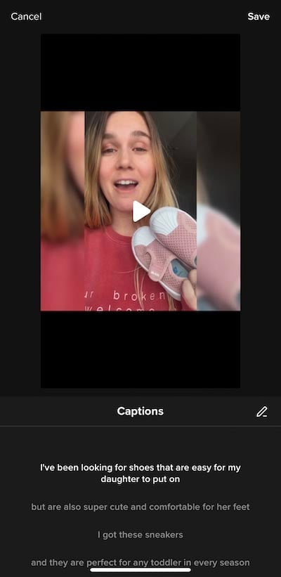 comment obtenir plus de likes sur tiktok - capture d'écran de la vidéo avec des légendes