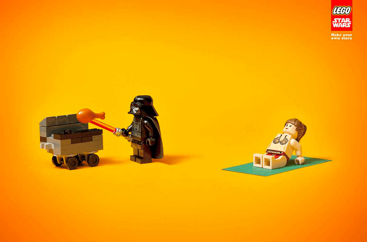 marketing de psicología del color - publicidad lego naranja