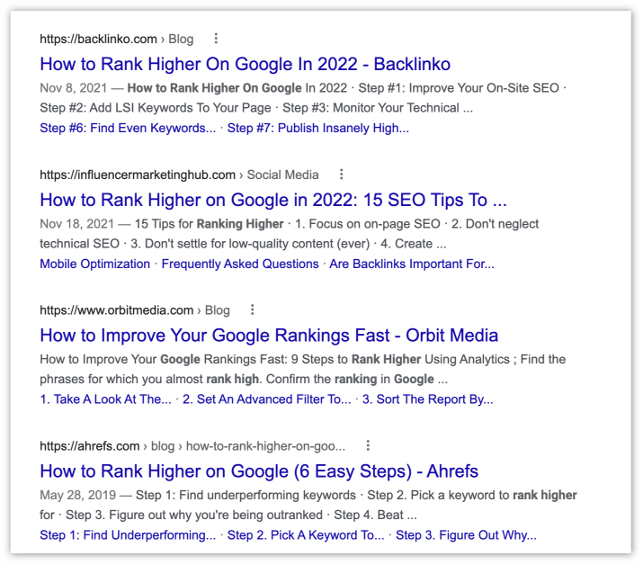 how to rank higher on google - seo title examples