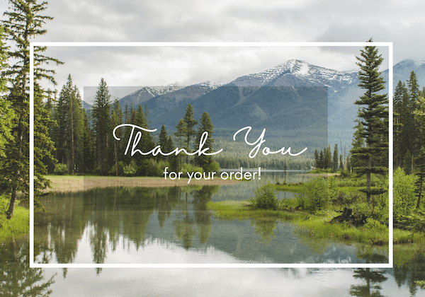 thank you for your order cards - simple template
