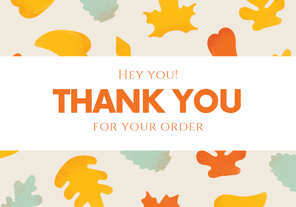 thank you for your purchase template - thank you for your order