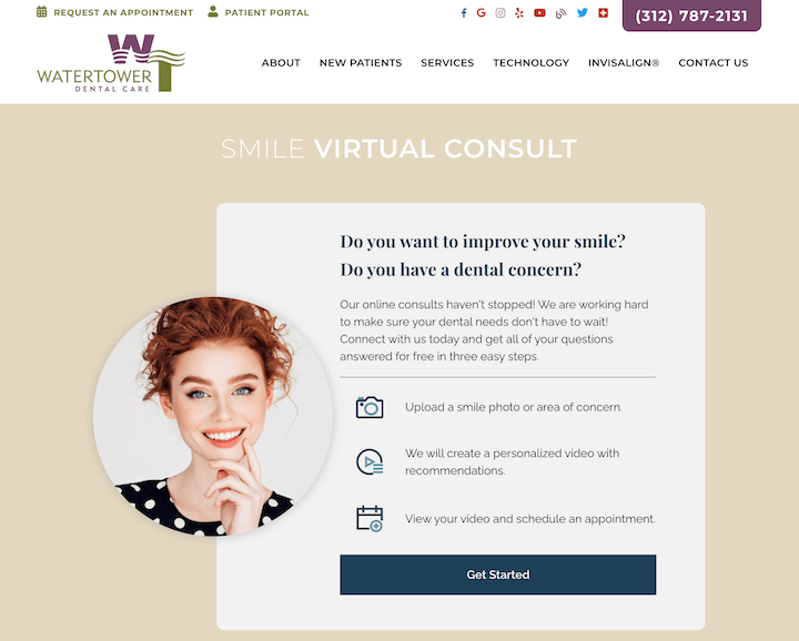 meilleurs sites Web de dentistes - consultation virtuelle du château d'eau