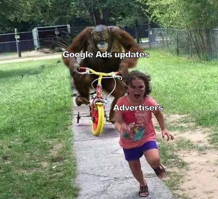 google ads updates meme