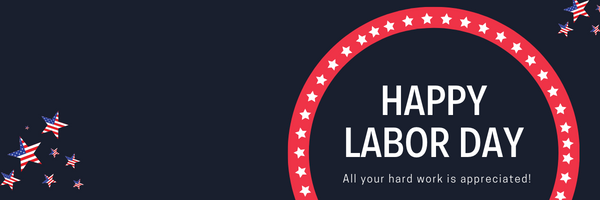 labor day messages - happy labor day email banner with patriotic stars