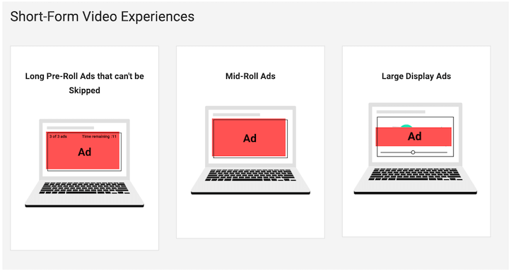 better ads standards for short-form video destination experiences