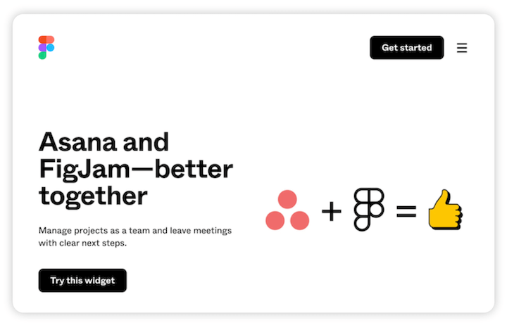 partner marketing examples - asana and figma