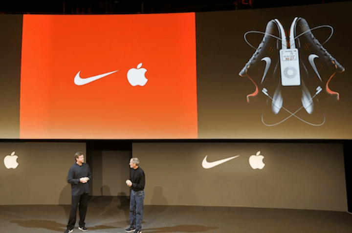 ejemplos de marketing de socios - nike y apple