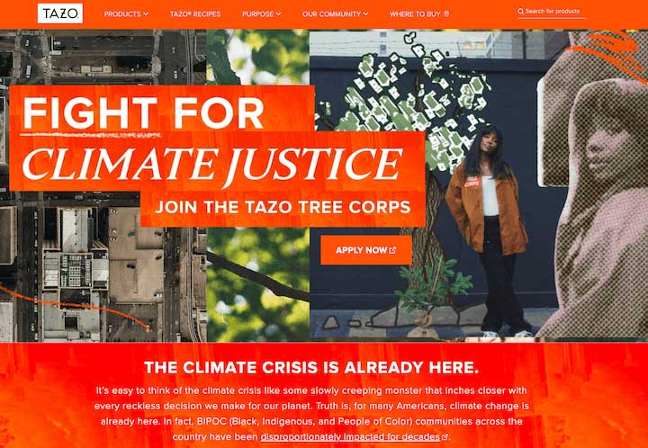 ejemplos de marketing de asociación - tazo tree corps