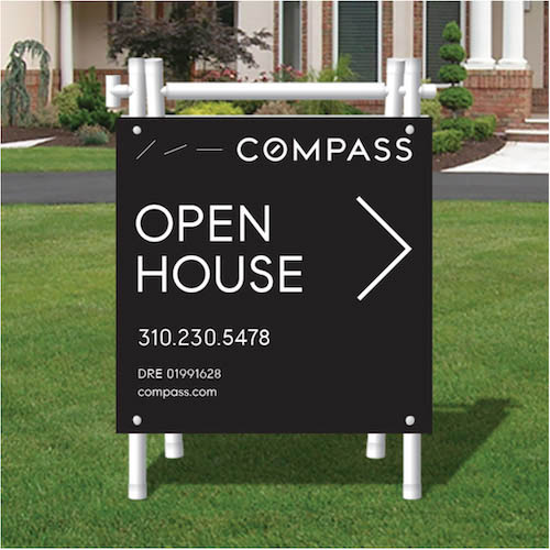 real estate website design examples - compass yard sign