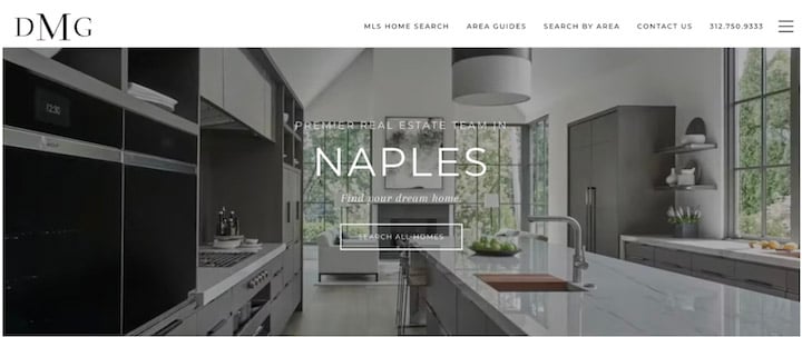 real estate website design examples - dawn mckenna's website