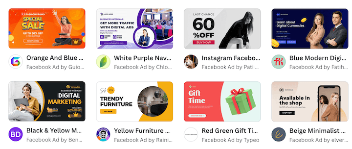 facebook ad templates in canva
