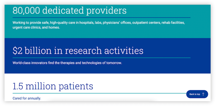 healthcare website design examples - brigham