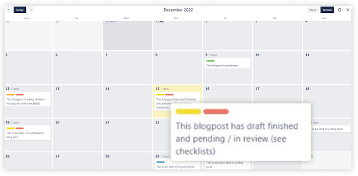 editorial calendar example