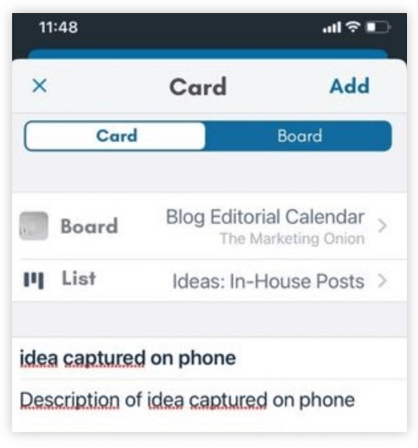 trello editorial calendar template -card example