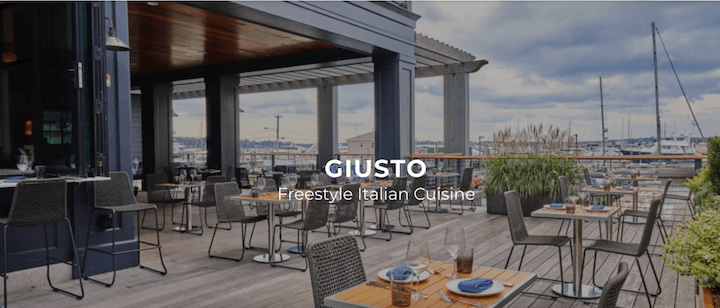 restaurant website design examples - giusto