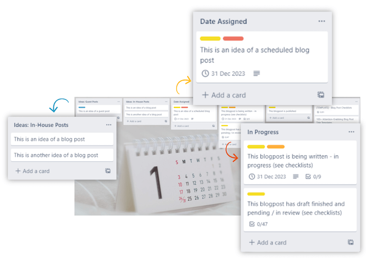 trello editorial calendar template