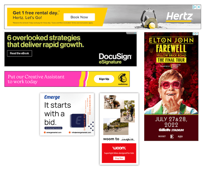 digital advertising examples - display ad examples