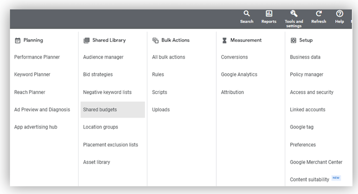 google ads budget strategies - shared budgets