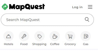 directory listings - mapquest search features example