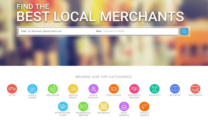 directory listings - example of merchant circle search