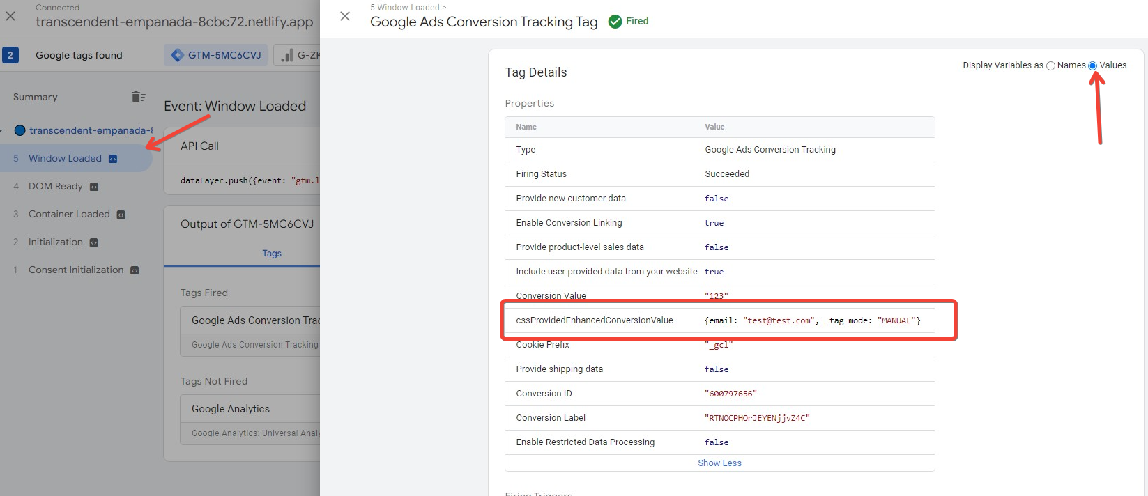 screenshot that shows steps in setting up enhanced conversions in google tag manager