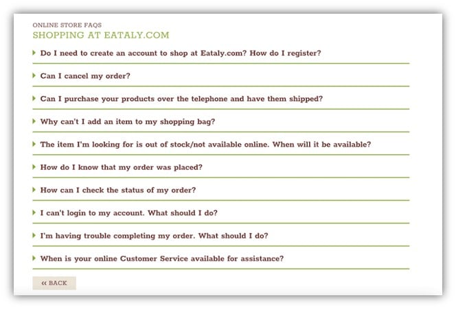 how to write a faq page - example faq page