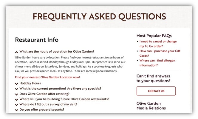 faq page example - strong faq page user experience example 