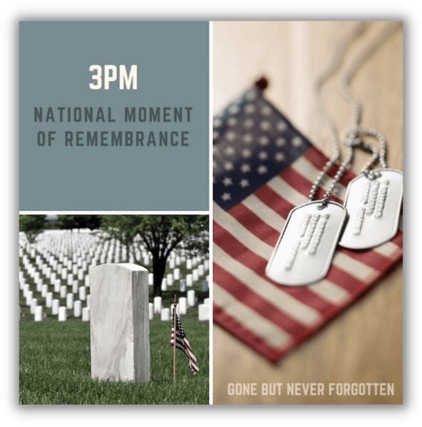 memorial day instagram image for national moment of remembrance