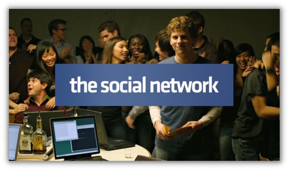 image grab from the social network with the movie title over it