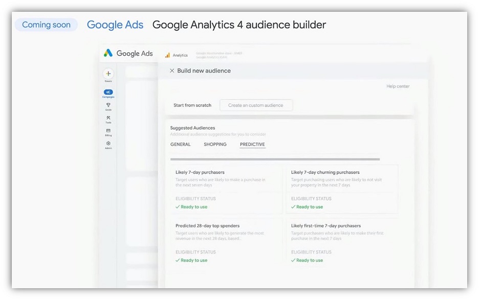 google marketing live - ga 4 audience builder screenshot