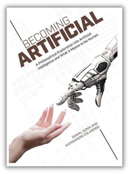 front cover of book becoming artificial co-written by alessandro colarossi