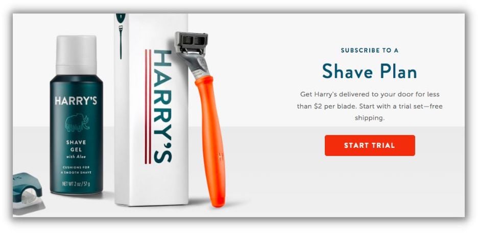 product positioning example from harrys