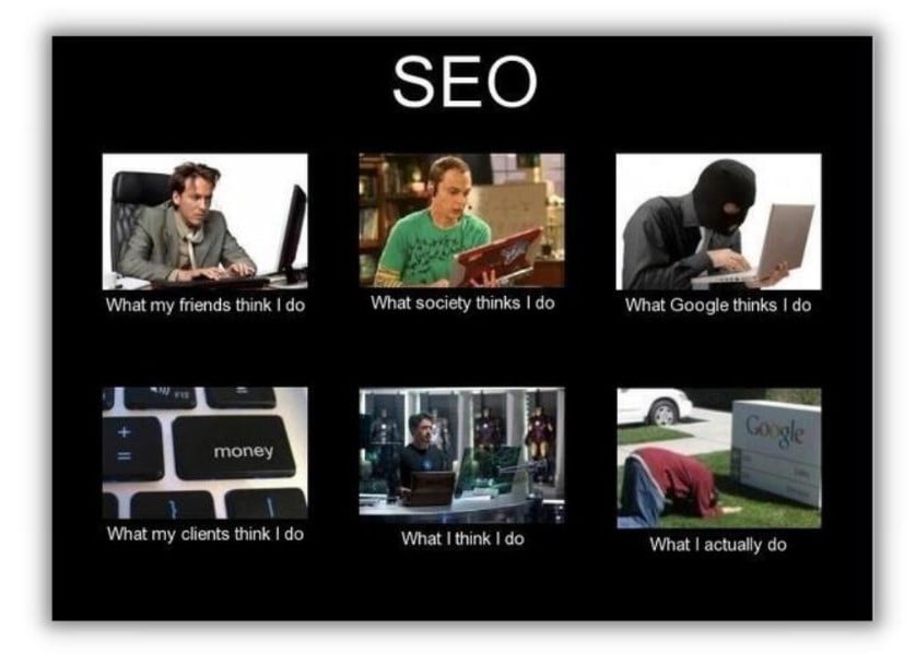 Google eeat - meme of what an SEO does