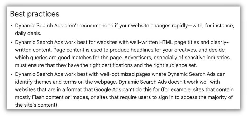 Лучшие практики динамической поисковой рекламы от Google