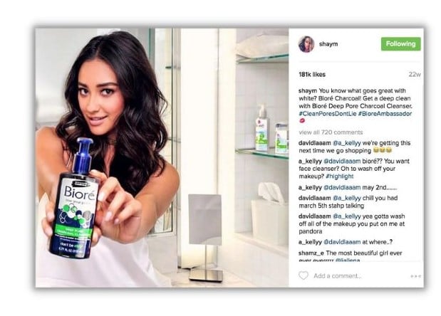 How to sell on Instagram - screenshot of an Instagram post featuring an influencer