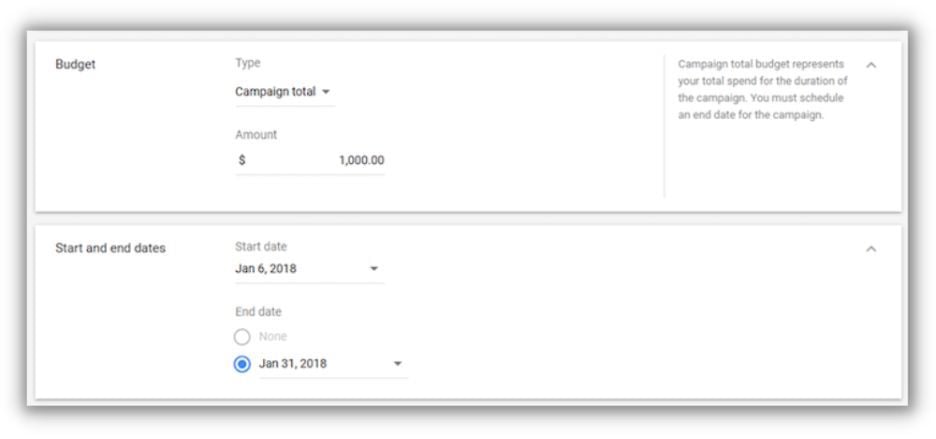 google ads campaign level budget