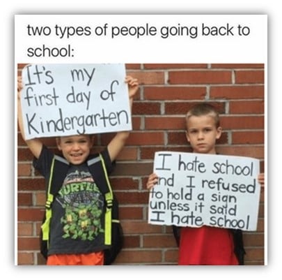 google skillshop - meme about going back to school 